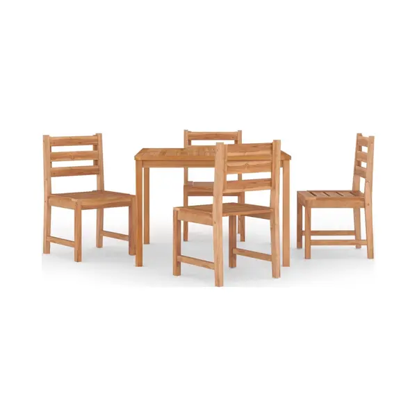 5-tlg. Garten-essgruppe Massivholz Teak Vidaxl thumbnail