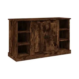 VidaXL Classic Sideboard In Smoked Oak Engineered Wood - Ample Storage Cabinet With Practical Door - Suitable For Living Room