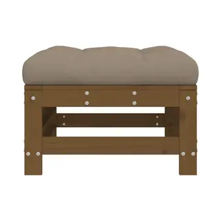 Gartenhocker Mit Kissen Honigbraun Massivholz Kiefer - Vidaxl