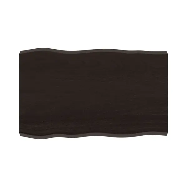 VidaXL Tischplatte 80x50x(2-6) Cm Massivholz Behandelt Baumkante thumbnail