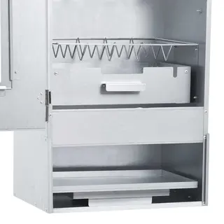 VidaXL Bbq-rookoven Met Tafel Gegalvaniseerd Staal