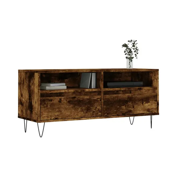 Vidaxl - Tv-schrank Räuchereiche 100x34, 5x44, 5 Cm Holzwerkstoff thumbnail
