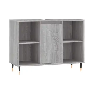 VidaXL Badschrank Grau Sonoma 80x33x60 Cm Holzwerkstoff