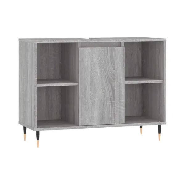 VidaXL Badschrank Grau Sonoma 80x33x60 Cm Holzwerkstoff thumbnail