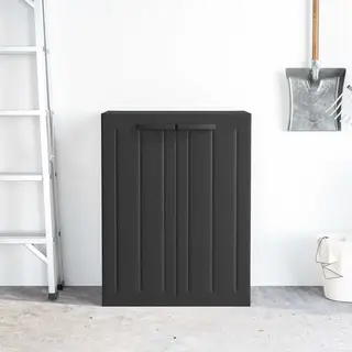 Gartenschrank Schwarz 65x37x85 Cm Pp Vidaxl