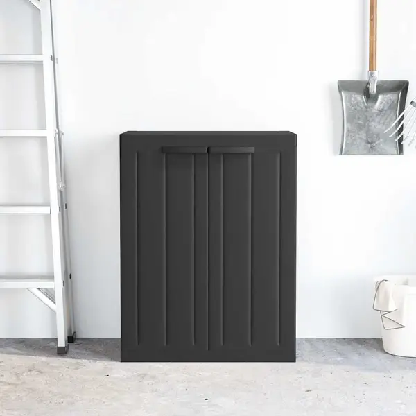 Gartenschrank Schwarz 65x37x85 Cm Pp Vidaxl thumbnail