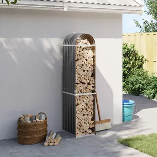 VidaXL Holzkorb Anthrazit 40x45x170 Cm Verzinkter Stahl