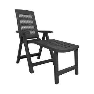 VidaXL 364707 Gartenstuhl Terrasse Gepolsterter Sitz Kunststoff Anthrazit