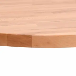 VidaXL Solid Beech Wood Table Top, Natural Color, 80cm Diameter Round Design, Perfect For Coffee Table, Easy-to-Clean Surface, Individual Grains