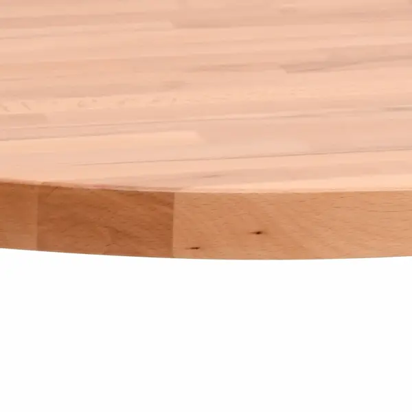 VidaXL Solid Beech Wood Table Top, Natural Color, 80cm Diameter Round Design, Perfect For Coffee Table, Easy-to-Clean Surface, Individual Grains thumbnail