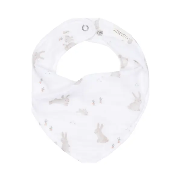 Little Dutch Lätzchen Bandana Dreieckstuch Halstuch Baby Kleinkind Baby Bunny Weiß/beige - Newborn Naturals thumbnail