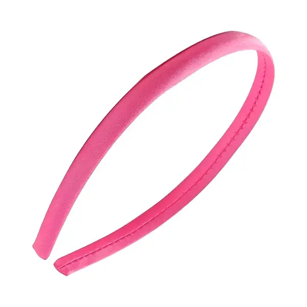 Fako Fashion - Diadeem - Hoofdband - Haarband - Satijn - 10mm - Donkerroze thumbnail