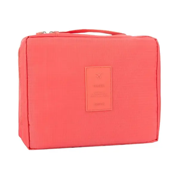 Fako Fashion - Make-up Tasje Rechthoek - Cosmetica Organizer - Make-up Toilettas - 21x16x8cm - Watermeloen Rood thumbnail