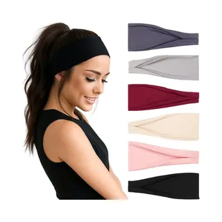 Botc Haarband - 6 Stuks Vouwen Haarbanden Set - Dames Haarbanden - 23*10CM - 6 Kleuren Mixen - Sport Yoga Haarbanden
