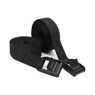 Botc Spanbanden - 10 Meter - 2 Stuks - Sjorbanden / Fiets Spanbanden Met Klemgesp - Bindriemen - Zwart