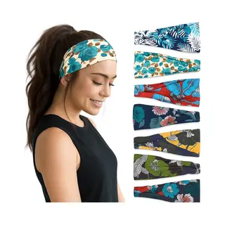 Botc Haarband - 6 Stuks Dames Haarbanden - Boho Hoofdbanden - Retro Brede Haarbanden - Voor Yoga & Workout - Elastische