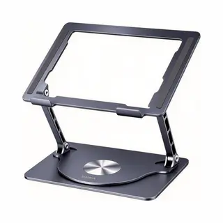Sounix Laptop Standaard Ergonomisch Aluminium - 360* Draaibaar - Ergonomisch - Donkergrijs