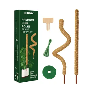 Botc Mosstok Voor Planten - 6-Delig - Plantenstok - Plantensteun - Perfect Voor Monstera, Pothos En Meer