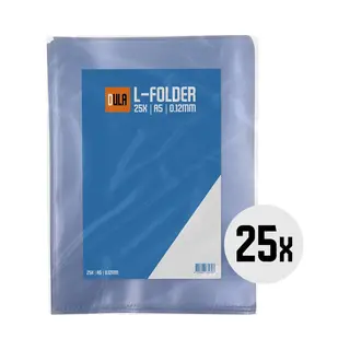 Dula - L-mappen - Insteekmappen - A5 - Transparant - Nerf - 25 Stuks - L-Map