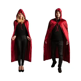 Partychimp Halloween Cape Met Capuchon Carnavalskleding Volwassenen Halloween Kostuum Dames Halloween Kostuum Heren Verkleedkleren Volwassenen Dracula