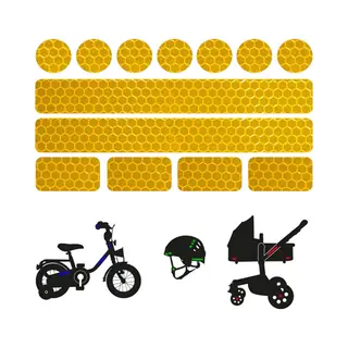 Winkrs Reflecterende Veiligheids Stickers - Geel - Reflectie Tape Voor In Het Verkeer - Maak Wandelwagens, Koffers, Buggy's, Skelters, Helms, Fietsen Etc