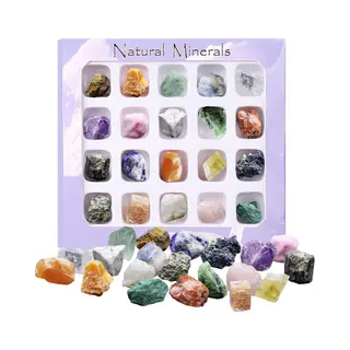 Winkrs Kristallen En Ruwe Edelstenen In Doosje - Mix Van 20 - Geschenkset - Onbewerkte Stenen & Kristallen 12-17MM