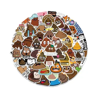 Winkrs Poep Emoji Stickers - 4x5CM - Grappige Stickers Voor Volwassenen - Poop/Funny Shit
