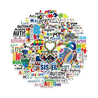 Winkrs Autisme Stickers - 50 Stuks - 5x6CM - Autism Awereness/Bewustwording