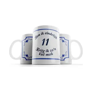 Grappige Mok - 11 Jaar Verjaardag - Verjaardag - Grappige Cadeaus - Cadeau - Mok Met Tekst - 330 Ml - Fotofabriek