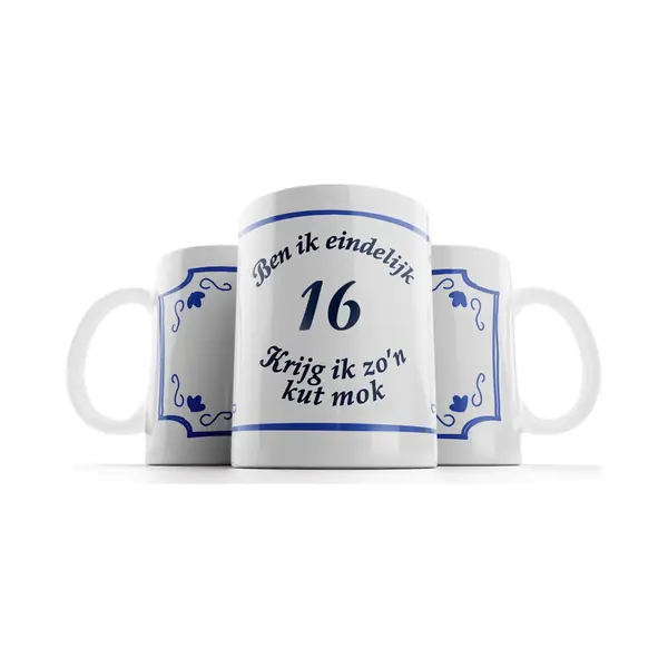Grappige Mok - 16 Jaar Verjaardag - Verjaardag - Grappige Cadeaus - Cadeau - Mok Met Tekst - 330 Ml - Fotofabriek thumbnail