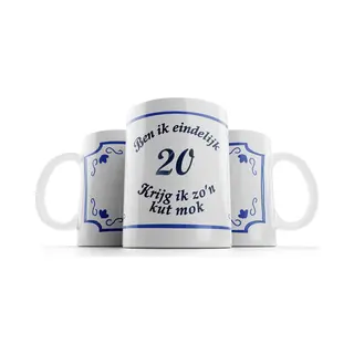 Grappige Mok - 20 Jaar Verjaardag - Verjaardag - Grappige Cadeaus - Cadeau - Mok Met Tekst - 330 Ml - Fotofabriek