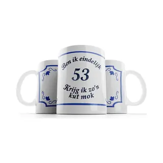 Grappige Mok - 53 Jaar Verjaardag - Verjaardag - Grappige Cadeaus - Cadeau - Mok Met Tekst - 330 Ml - Fotofabriek