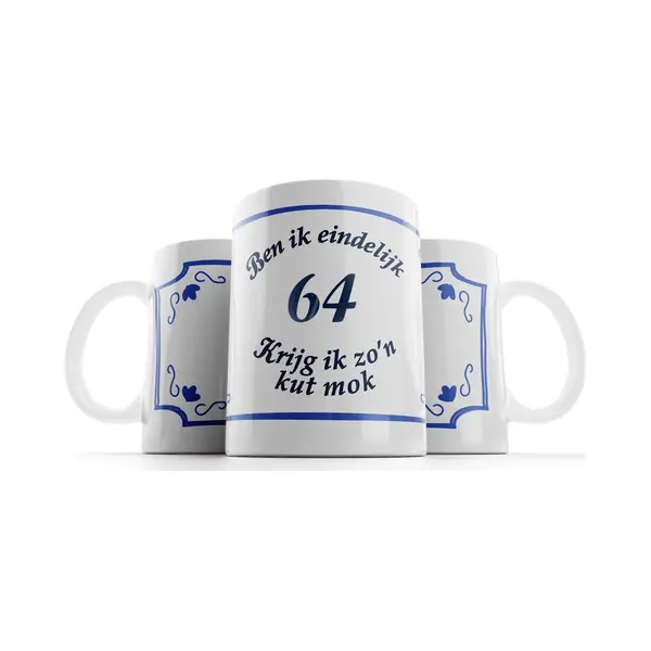 Grappige Mok - 64 Jaar Verjaardag - Verjaardag - Grappige Cadeaus - Cadeau - Mok Met Tekst - 330 Ml - Fotofabriek thumbnail