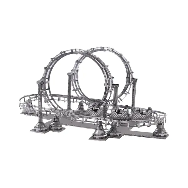Kitcreatives Bouwpakket Modelbouwpakket Rollercoaster Achtbaan- Metaal thumbnail