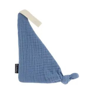 Louka Speendoekje Driehoek Hydrofiel Staal Blauw - Speenknuffel