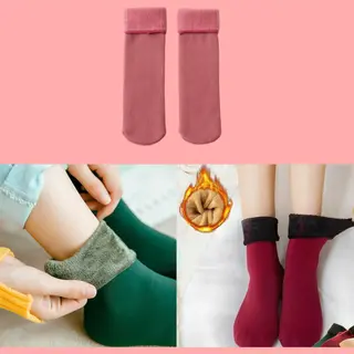 Sara Shop - Warme Sokken - Thermo Wintersokken - Gevoerde Sokken Voor De Koudste Dage- One-Size - Rood-Kerst Cadeau & Sinterklaas Cadeau