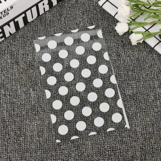 Chpn - Traktatiezakjes - Uitdeelzakjes - Snoepzakjes - Giftbags - 25 Stuks - Goodiebag - Transparante Zakjes - Rondjes - Polkadots - Koekjestas