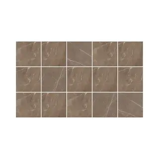 Ulticool – Sticker Wasserdicht Aufkleber Fliesen - Beige Marmor Sepia Braun - 15x15 Cm - 15 Stück Selbstklebende Fliesenaufkleber Aus Folie -
