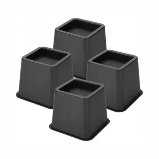 MultiMotion Bedverhogers Zwart - Bedklossen - Meubelverhogers - Stoelverhogers 8 Cm Hoog. Per Set Van 4. Max. 600 Kg