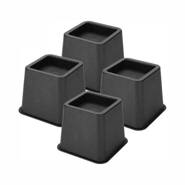 MultiMotion Bedverhogers Zwart - Bedklossen - Meubelverhogers - Stoelverhogers 8 Cm Hoog. Per Set Van 4. Max. 600 Kg thumbnail