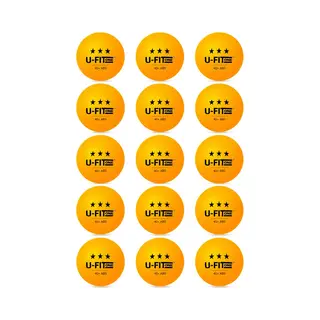 U Fit One Professionele Tafeltennisballen - 15x Oranje - 3 Ster Kwaliteit - Tafeltennisballen - Pingpongballen - Abs 40+