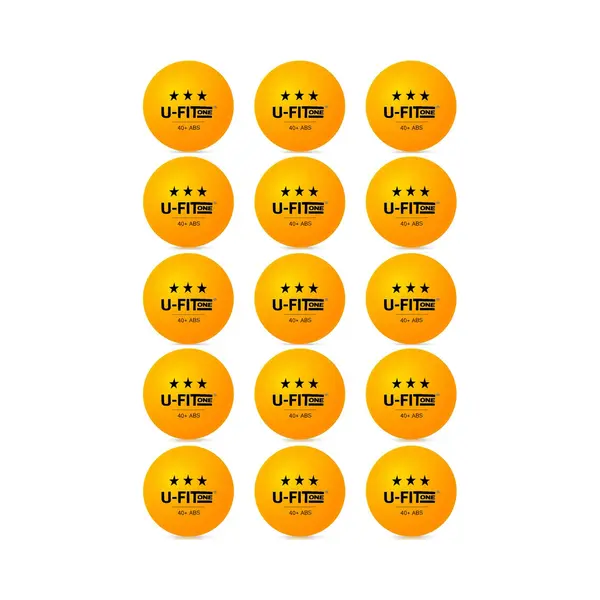 U Fit One Professionele Tafeltennisballen - 15x Oranje - 3 Ster Kwaliteit - Tafeltennisballen - Pingpongballen - Abs 40+ thumbnail