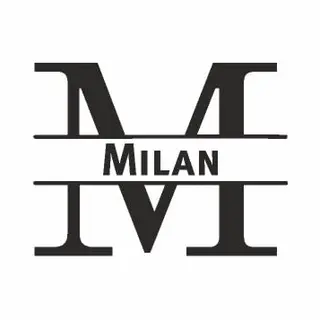 Mc Living Deursticker Met Naam - Milan - Zwart