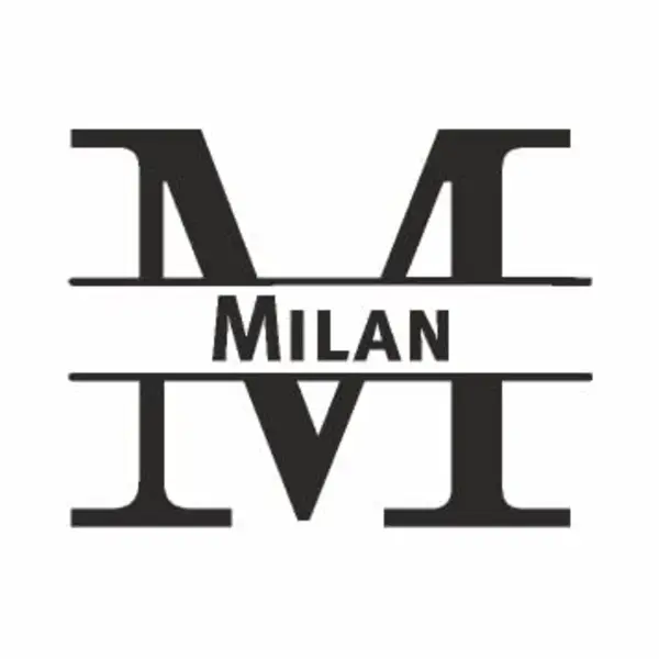 Mc Living Deursticker Met Naam - Milan - Zwart thumbnail
