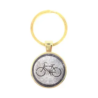 Mc Living Sleutelhanger Glas - Fiets Logo