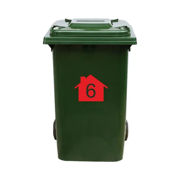 Mc Living Kliko Sticker / Vuilnisbak Sticker - Nummer 6 - 22 X 17, 5 - Rood thumbnail