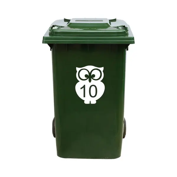 Mc Living Kliko Sticker / Vuilnisbak Sticker - Nummer 10 - 17 X 22 - Wit thumbnail