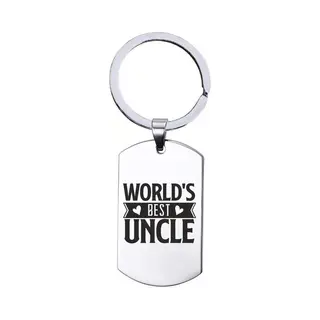 Mc Living Sleutelhanger Rvs - Worlds Best Uncle