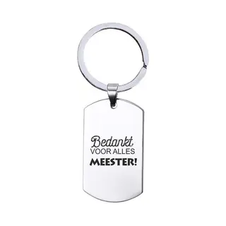 Mc Living Sleutelhanger Rvs - Bedankt Voor Alles Meester