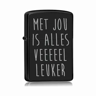 Mc Living Aansteker Zwart - Met Jou Is Alles Veeeeel Leuker